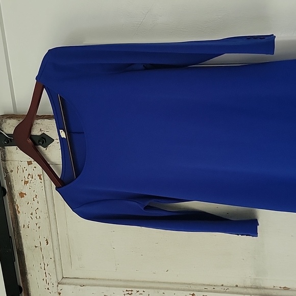 Old Navy 3/4 sleeve royal blue dress - Picture 3 of 7
